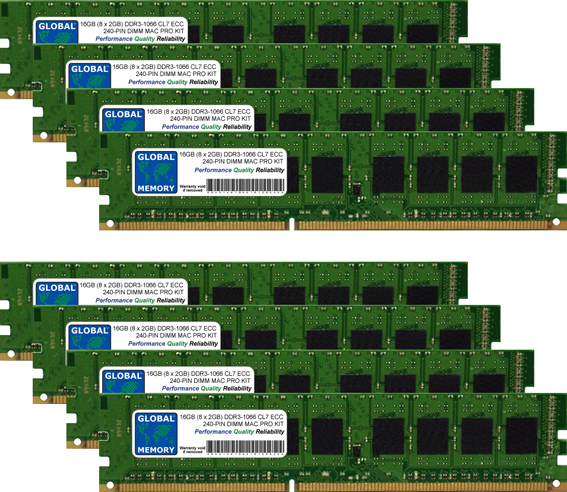 16GB (8 x 2GB) DDR3 1066MHz PC3-8500 240-PIN ECC DIMM (UDIMM) MEMORY RAM KIT FOR APPLE MAC PRO (2009 - MID 2010 - MID 2012) - Click Image to Close